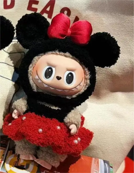 Ropa de bebé Labubu hecha a mano de lana Mokoko 17 cm Michimini Stellalou Chip 'N' Dale Bear Duffy Linabell 15 cm Solo ropa Sin muñeca