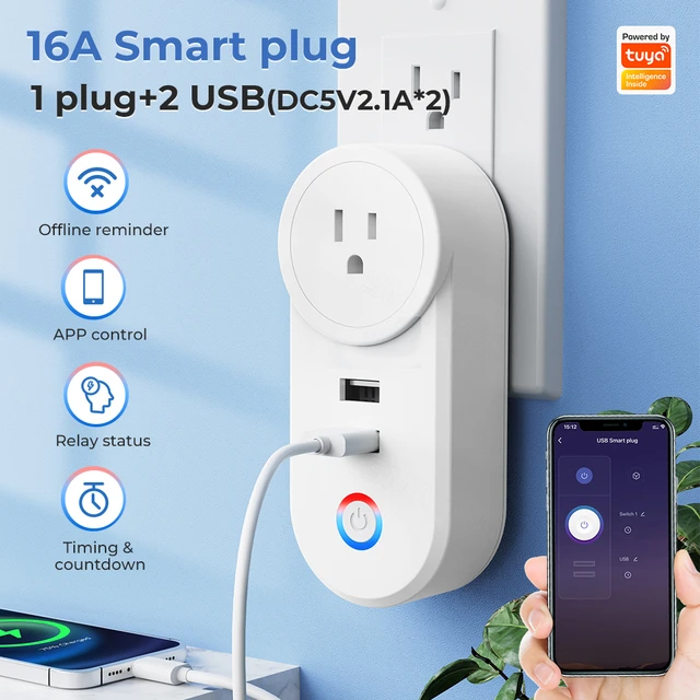 Smart Plug 2 USB port Smart Socket WiFi Smart Outlet App Control