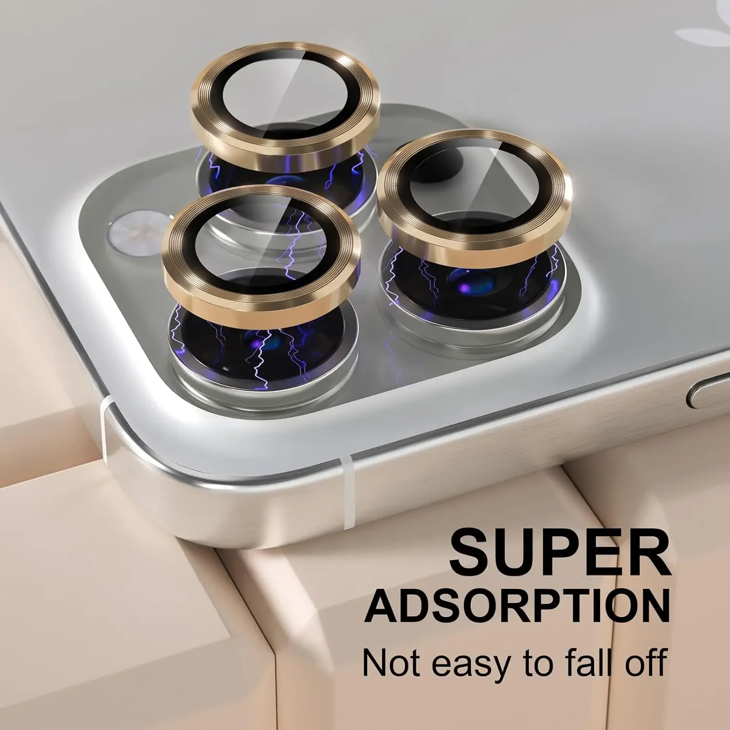 For iPhone 16 Pro/16 Pro Max Metal Ring Camera Lens Protectors Glass HD Camera Tempered Glass For iPhone 16Pro Max Len Cover