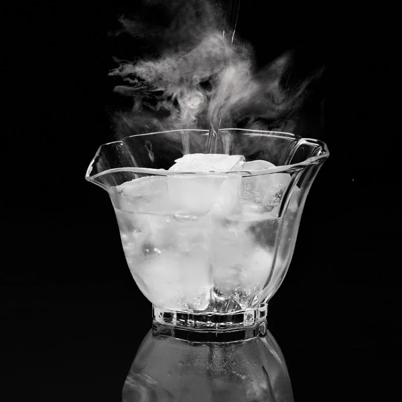 Tea Set Transparent Glass Tea Tureen Heat Resistant Tropical Filter Mesh Hole for Kung Fu Tea