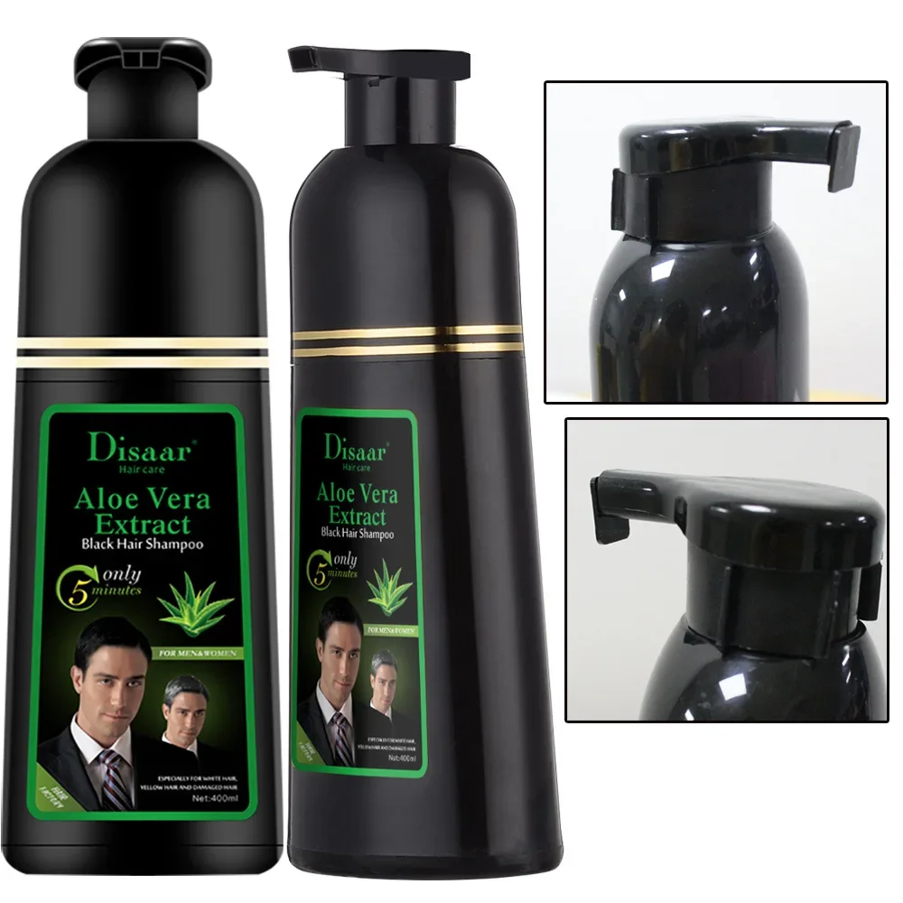 DISAAR 400ML Cover Grey Hair Morocco Argan Oil Care Fast Magic Black Hair Shampoo Dye Repair Damaged Improve Split Hair Rough images - 6