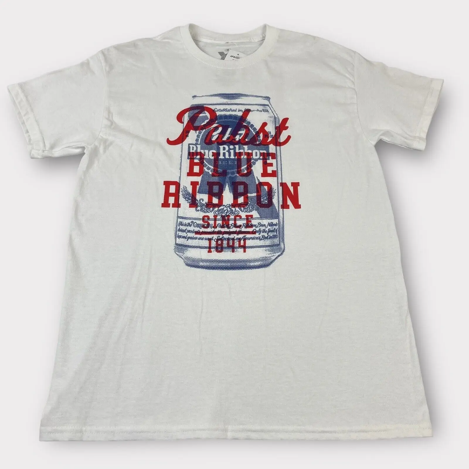 Голубая лента Pabst, футболка для взрослых, среднего размера, с длинным или коротким рукавом
