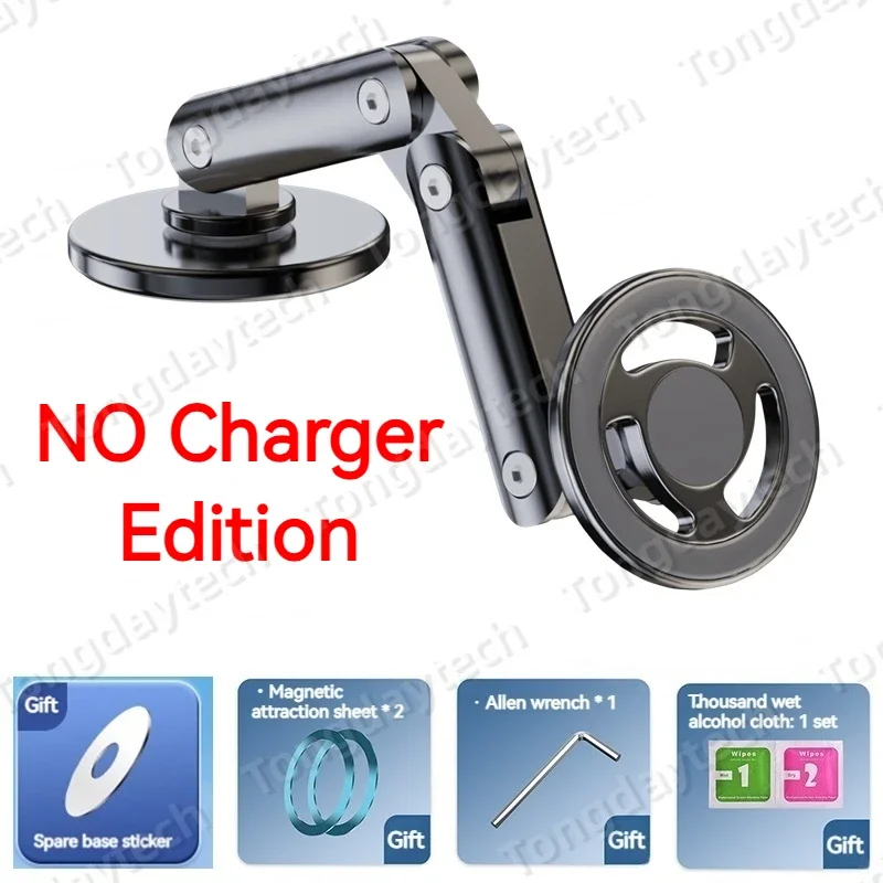 15W Car Magnetic Wireless Charger Holder 360 Rotation Metal Adjustable thumbnail 8