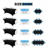 Spandex Rectangle Table Cloth Lycra, Washable and Wrinkle Resistant Table Cover Fitted for Event, Wedding Banquet Party 2
