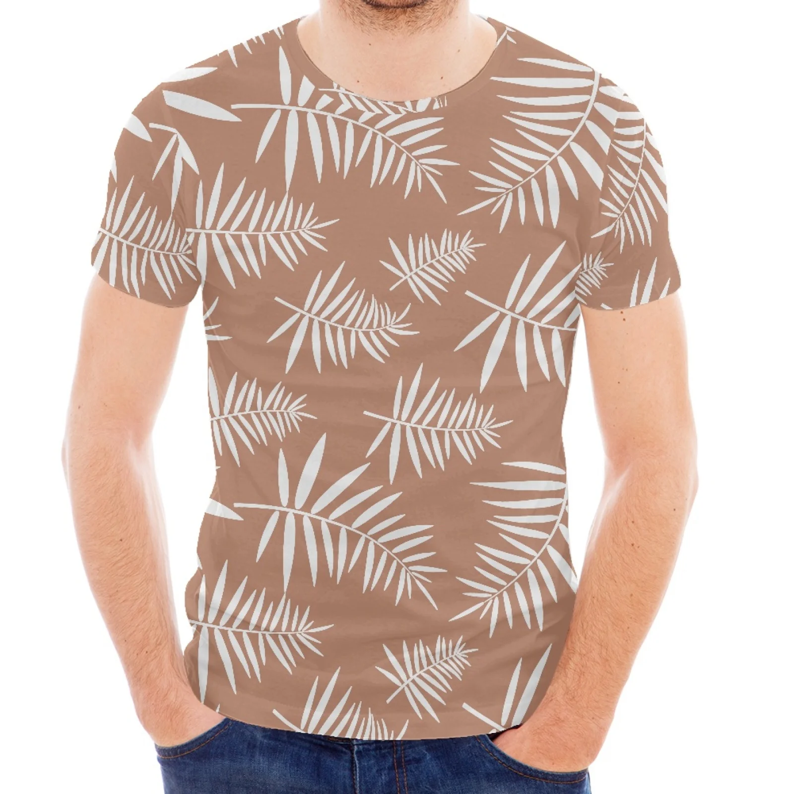 

Футболка мужская с круглым вырезом и коротким рукавом, в европейском и американском стиле