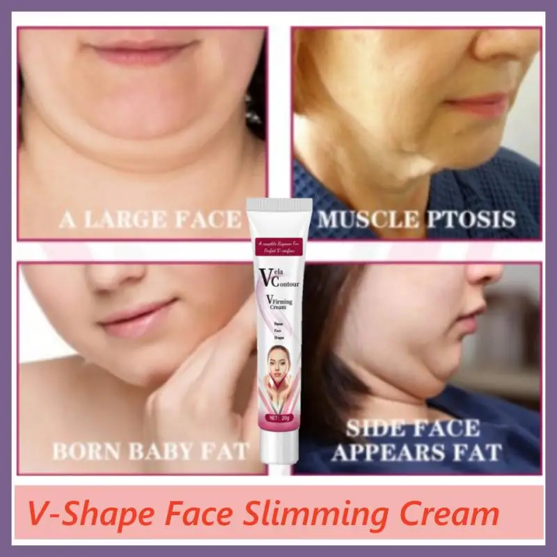 

V-Shape Face Slimming Cream Remove Masseter Muscle Double Chin Firming Lifting Face Fat Burning Anti-aging Skin Care Product 20g