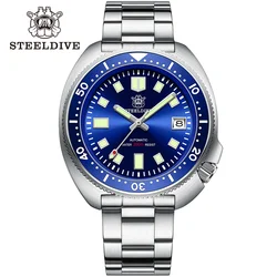 SD1970 Steeldive Brand Strap 44MM Stainless Steel Case Sapphire Glass Men NH35 Dive Watch with Ceramic Bezel