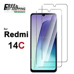 Premium Tempered Glass Screen Protector - Crystal Clear, Anti - Scratch, Case - Friendly for 4 pcs (For Redmi 14C)
