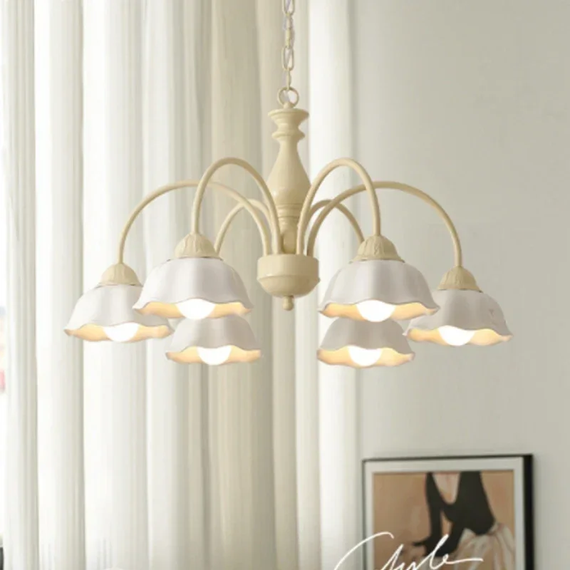 

Modern Ceramics LED Chandeliers Lighting Living Dining Room Lustre Decor Pendant Lights Indoor Bedroom Hanging Lights Fixture