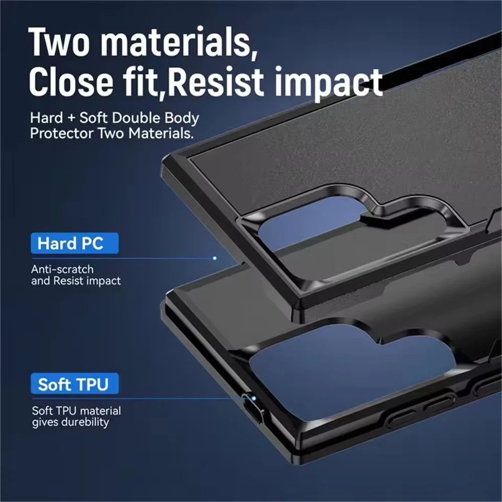 Luxury Military Armor Shockproof Dual-Layer Bumper Case