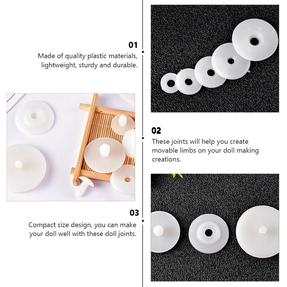 

10 Sets of Plush Joints Professional Model Accessories (White)