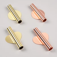 1Pcs Creative Rose Golden Stainless steel Vase Wall Holder Flowerpot Home Wedding Decoration For Livingroom Wall Mirror Vase - Image 3