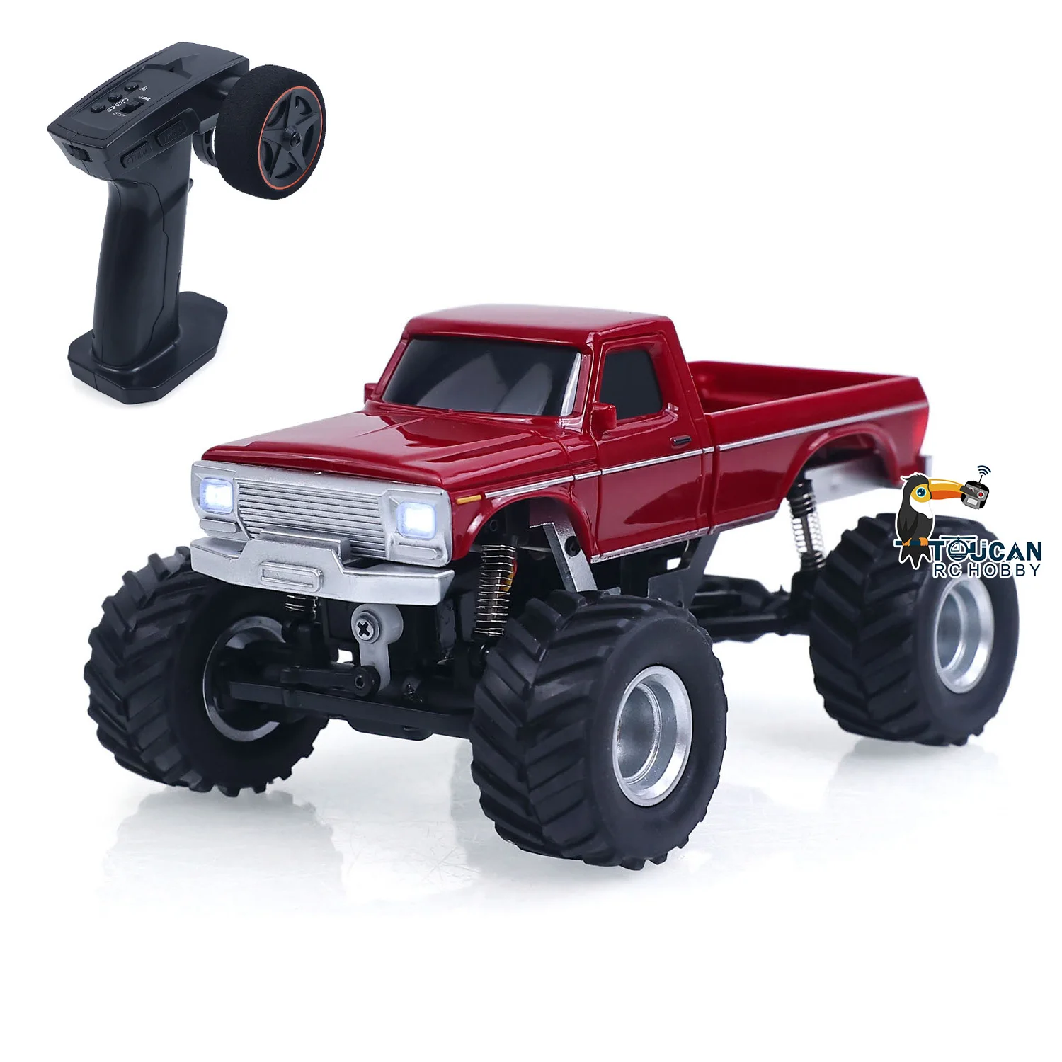 Mini Crawler RC 1/36 4x4 Tout-Terrain avec Éclairage LED, RTR
