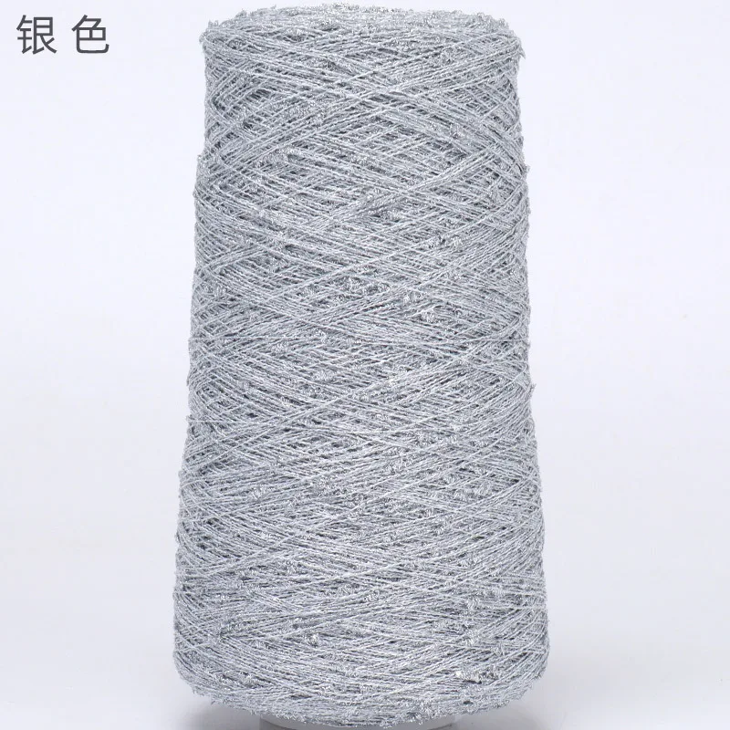 Luxurious Beaded Silk Yarn with Gold and Silver Accents for Crafting and DIY Projects, 250g