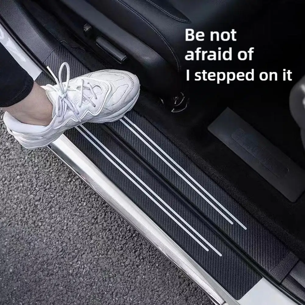 Universal Car Door Sill Protector Strips - Anti-Scratch Decorative Trim