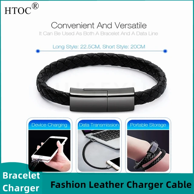 Bracelet USB C Travel Charger |Short USB Type C Fast Charging Data Cable  |22cm Flat Outdoor Phone USB Charging - Walmart.com