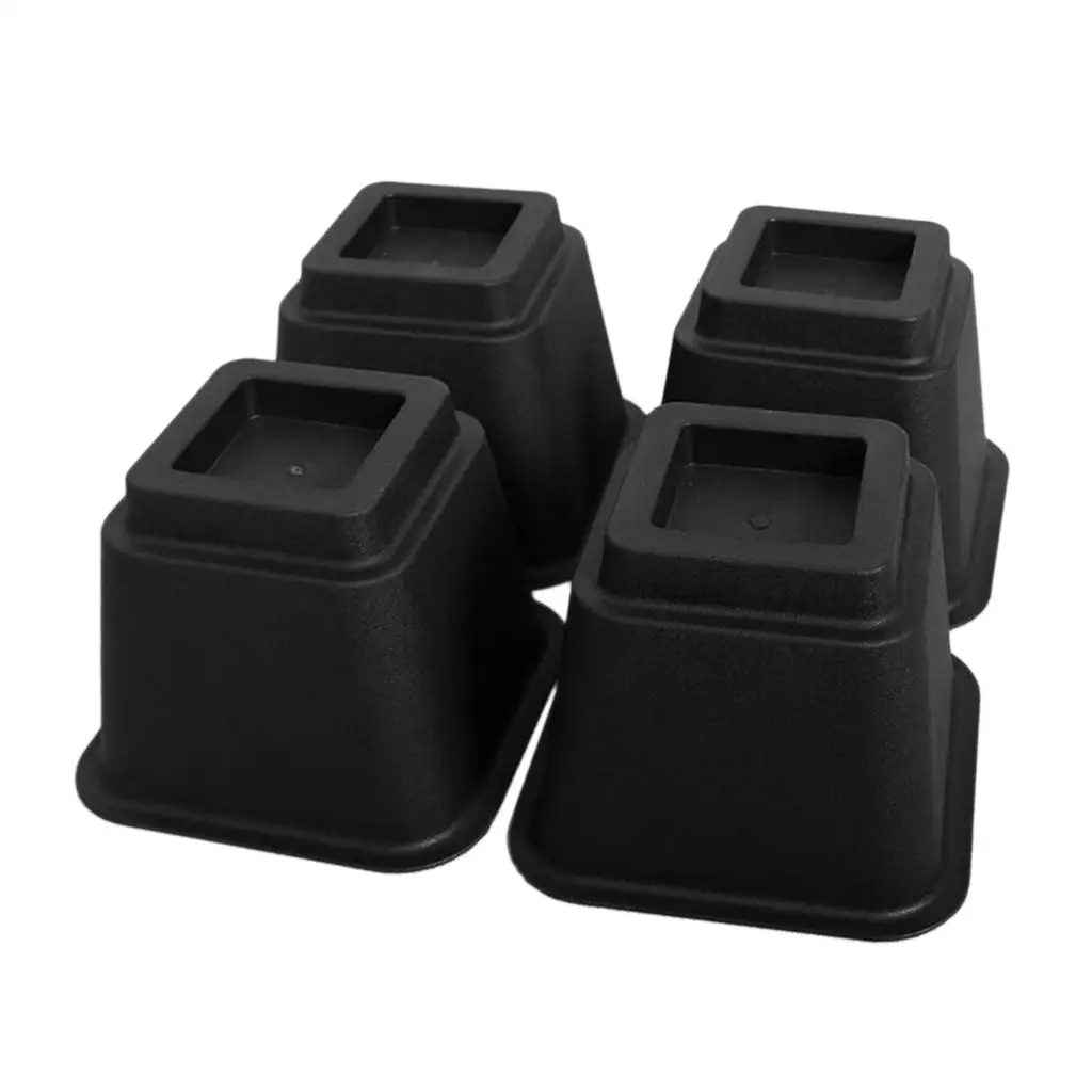 Adjustable Heavy Duty Bed Riser Set for Enhanced Storage and Furniture Elevation