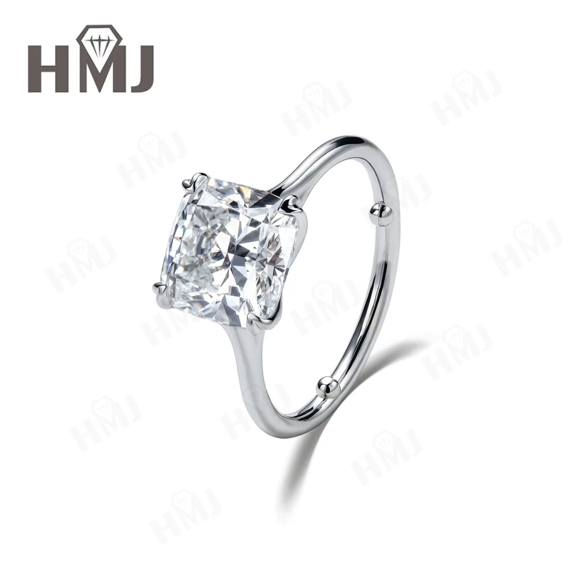 3ct Verlobungsring mit Laborgezüchtetem Diamanten DEF-Farbe VS/VVS-Reinheit Kissenförmiger Schliff CVD HPHT Echtes 14K Gold Ultimativer Glanz Brautschmuck – Detail 6