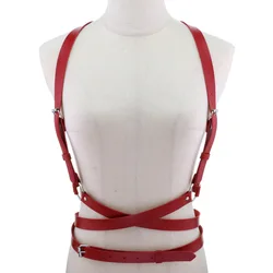European and American PU Corset Waist Belt Chest Strap Strap Personality Trend Body Harness Strap Sexy Sling Punk Gothic Belt