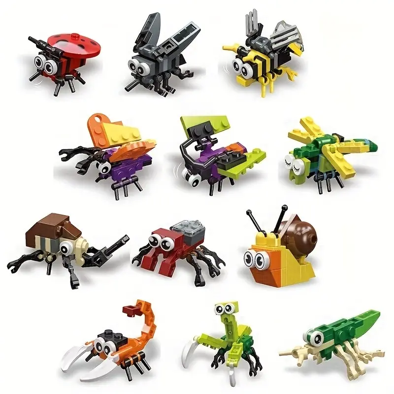 Compatible With LEGO Insect Building Blocks, Small Particles, Dragonfly,  Seven Star Ladybug, Mantis Puzzle Assembly Model Toys - AliExpress