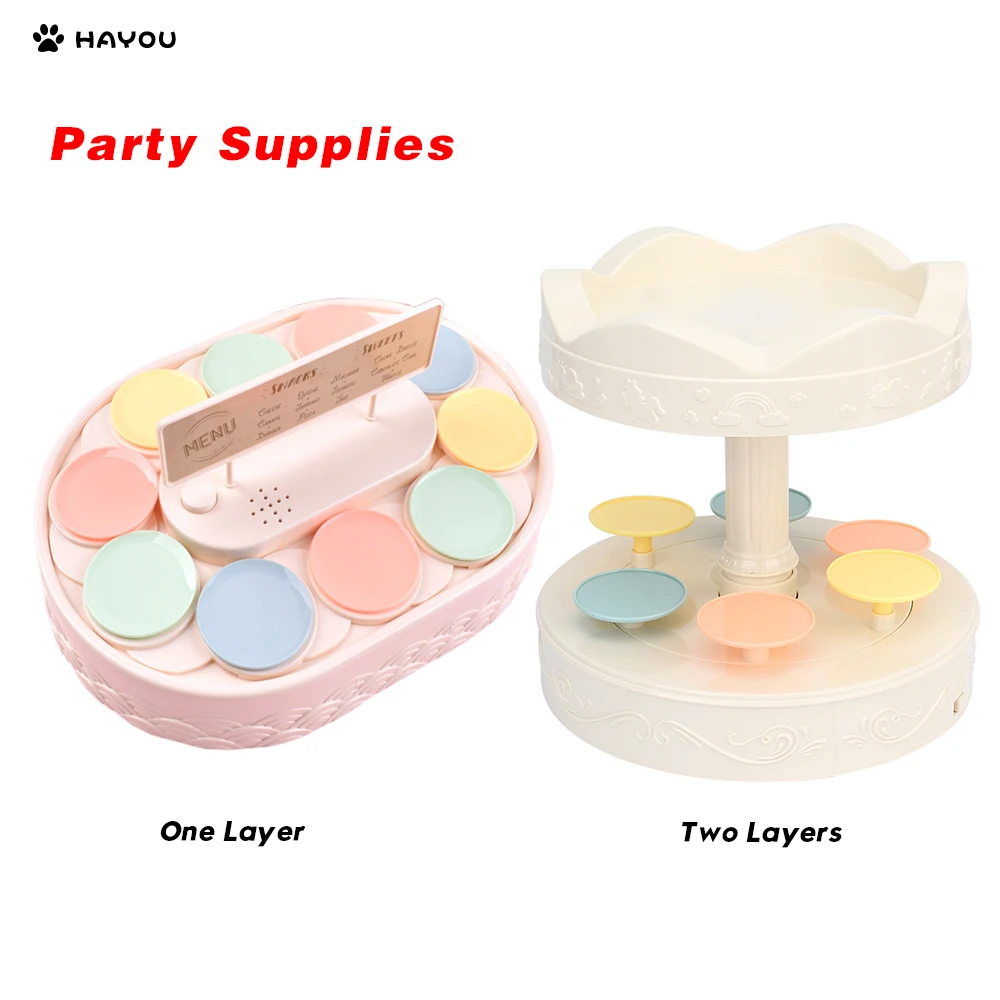 

Dessert Machine Automatic Swing Macaron Cake Stand for Birthday Party Supplies Conveyor Sushi Machine