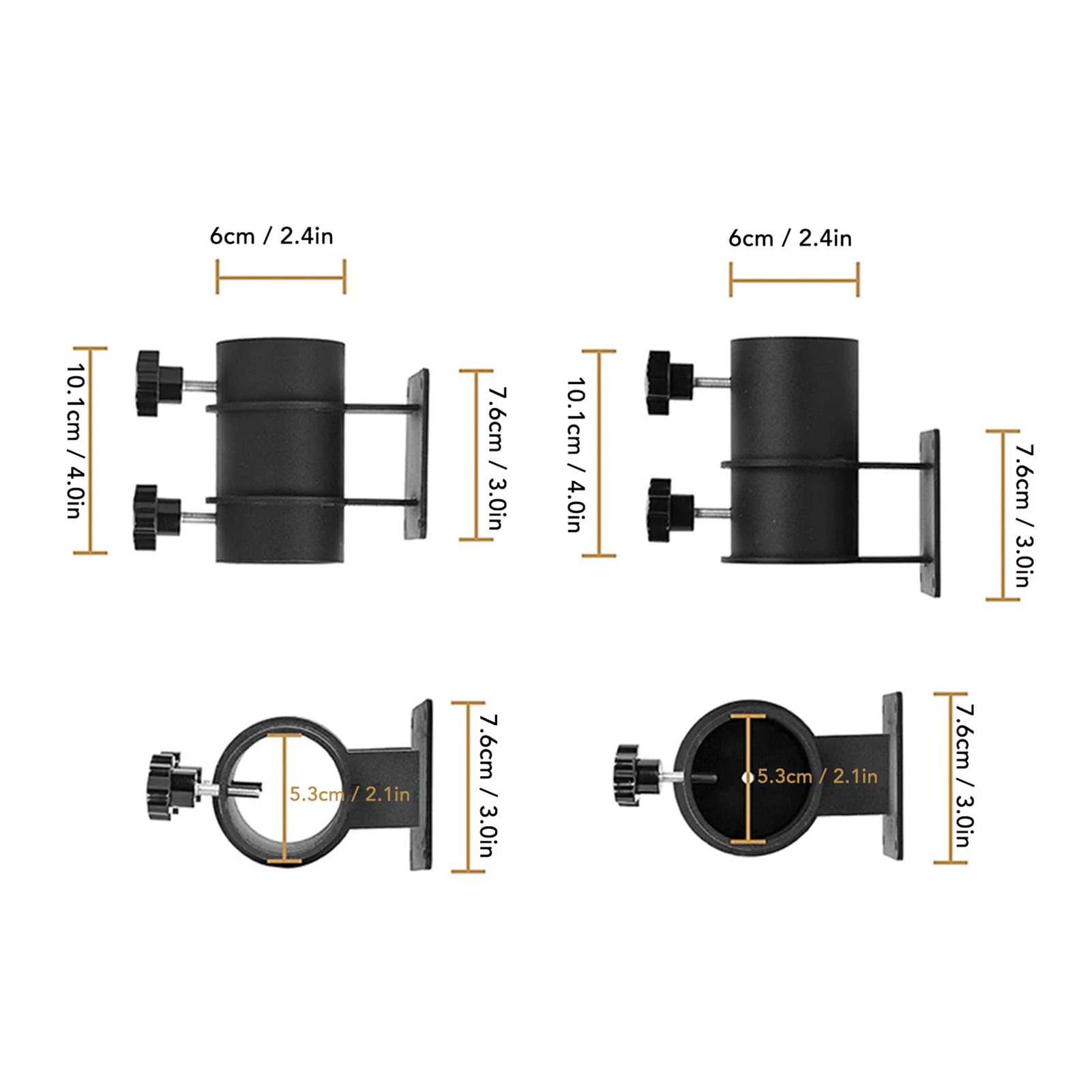 Heavy Duty Patio Umbrella Holder Metal Deck Mount Umbrella Stand Outdoor Mount Bracket For Deck Railings