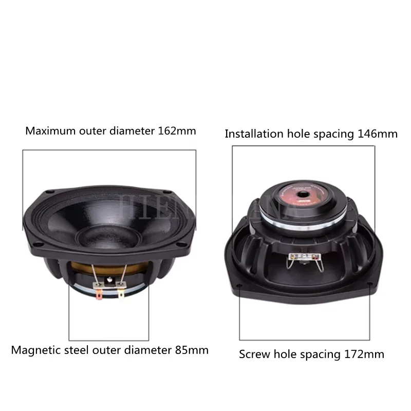 PA-140 6.5 inch 50mm Voice Coil Pure Midrange 120W Neodymium Magnetic HiFi Speaker 8ohm/94dB 1PCS