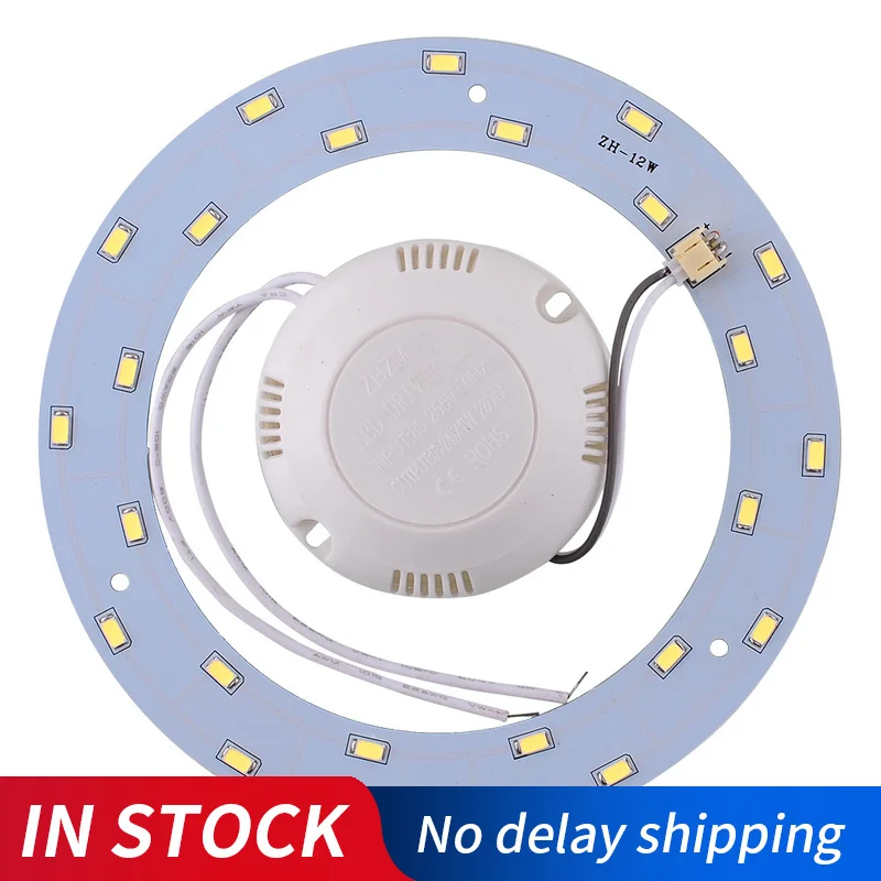 

12W 5730 LED Ring Panel Circle Annular Ceiling Light Lamp Fixture Board Lamp 220V Round Ceiling The Circular Lamp Source