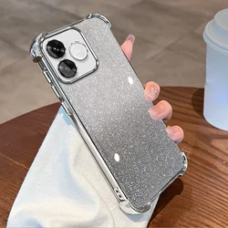 Glitter Plating Shockproof Butterfly Protective Cover - Flexible TPU Case for Honor 600 Lite (000)