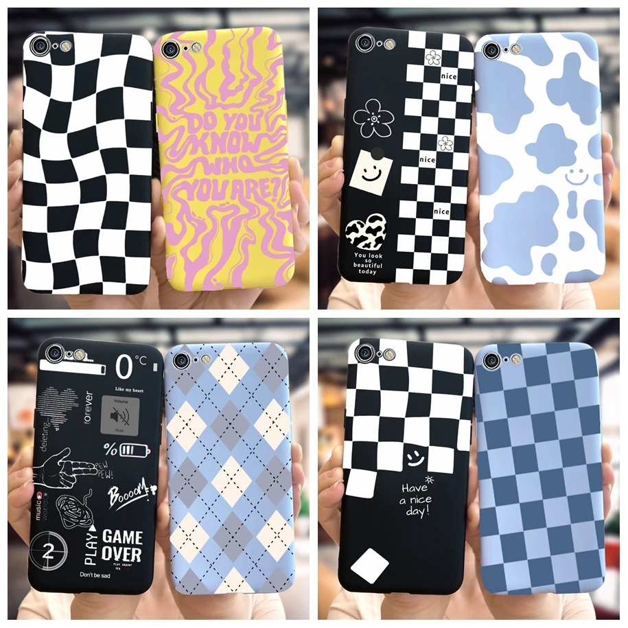 Custodia Per Iphone 6 6S Fundas Cover Reticolare Di Lusso Per Iphone6 6S Plus Cover Posteriore Morbida In Silicone Liquido Per Custodia Iphone 7 8 Plu