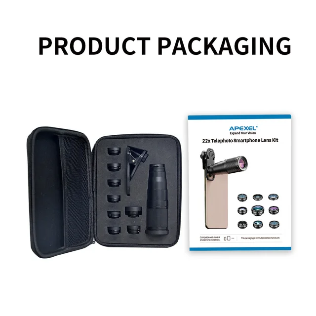 Kit Lenti 7in1 Per Smartphone - Grandangolo, FishEye, Macro E Obiettivi Speciali Per Foto Professionali - Foto 5