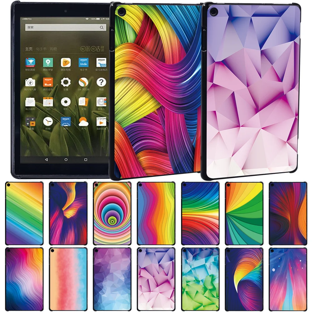 

Cover for Fire HD 8 Plus/Fire HD 10 11th/Fire 7 Gen/HD 8 6th/7th/8th Gen /HD 10 5th/7th/9th Gen Watercolor Tablet Hard Back Case