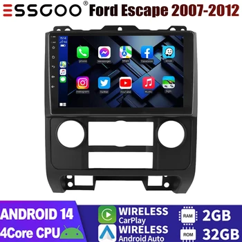 9" Car Stereo Radio For Ford Escape 2007-2012 Apple Carplay GPS Navigation WIFI 2G+32G Android 14 SWC Bluetooth FM/RDS Head Unit 1