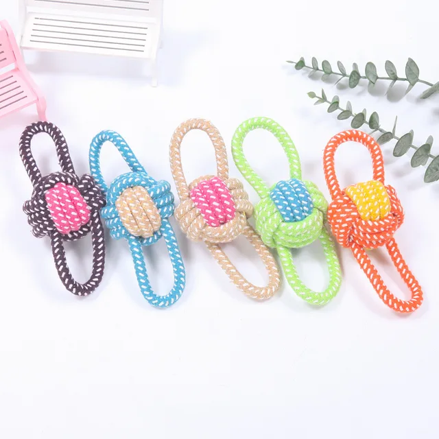 Interactive Cotton Rope Mini Dog Toy Balls