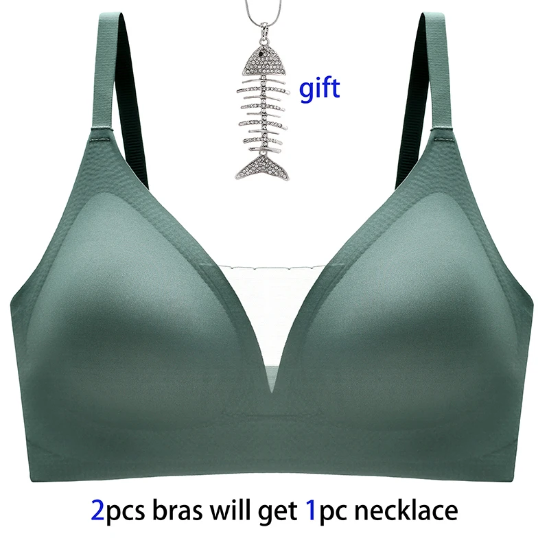 Womens Bra Latex Seamless No Steel Ring Lace Tube Top Gathered Sports Pure Color Breastfeeding Anti-sagging