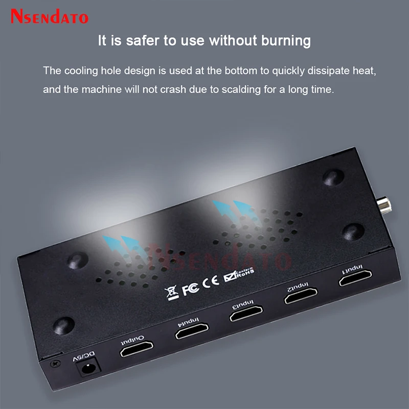 4K 60HZ HDMI Switch 4x1 Audio Switcher HDMI Audio Video Speed Converter switch for PS4 DVD PC To TV HDTV Monitor Projector