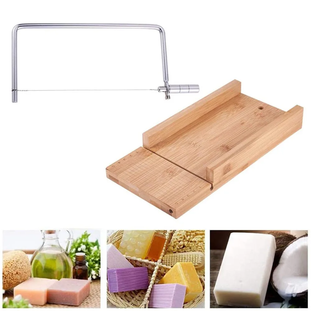 Bamboo Soap Cutter with Size Scale, Beveler, Planer Wire, Slicer, Handmade DIY, Trimming Cutting Tools