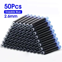 Vibrant Fountain Pen Ink Cartridges - 50 - Pack, Assorted Colors, Fine Tip, School & Office Supplies (2.6mm Blue)