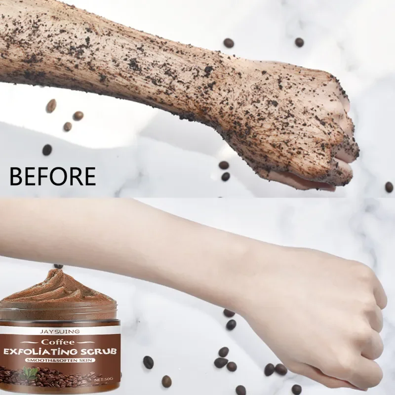 Coffee Body Scrub Cream Exfoliating Bleach Elbow Underarm Knee Melanin Pigmentation Whitening Remove Dead Skin Shower Scrub Care body scrub