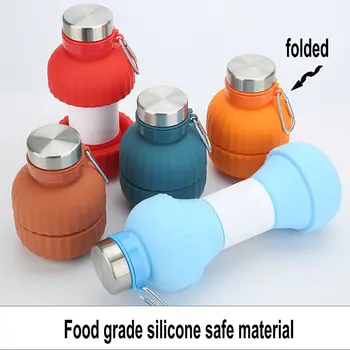 Sports Kettle Summer Kettle Large Capacity Silica Gel Outdoor Cup Foldable Outdoor Water Cup Portable Cup Cycling Hiking Travell