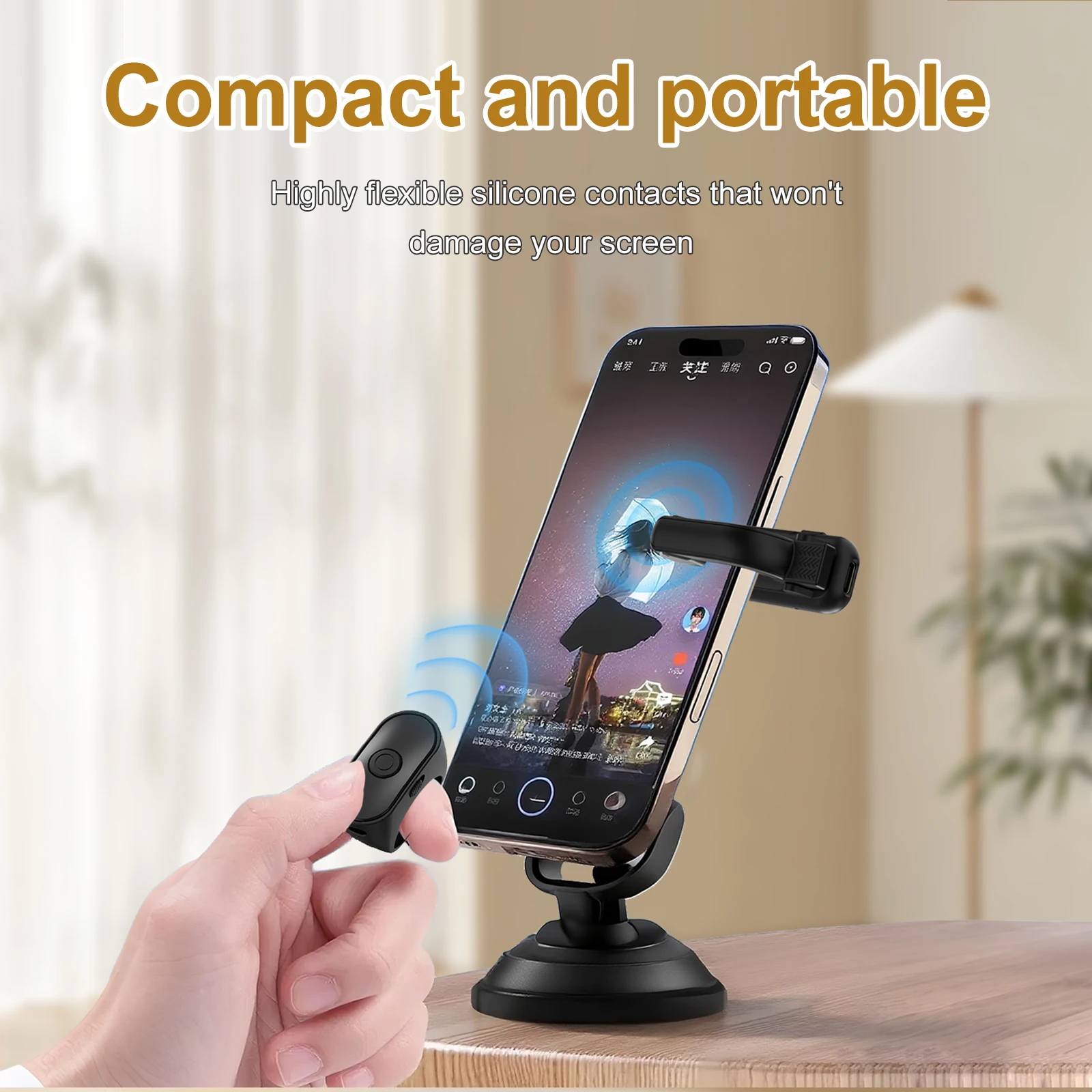 2-in-1 Page Turner Clicker Wireless E-book Page Turner Lightweight Record Triggers Remote for Kindle Paperwhite Accessories