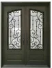 Factory Wholesale Iron Doors Double Entrance Iron Front Entry Door Security Door 6