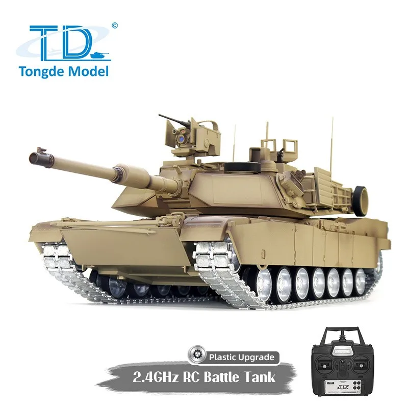 1/16 스케일 RTR 통데 RC 탱크 팬저 M1A2 SEP V2 에이브람스 무선 조종 BB 배틀 탱크 메탈 트랙 락암 모델 TH23304