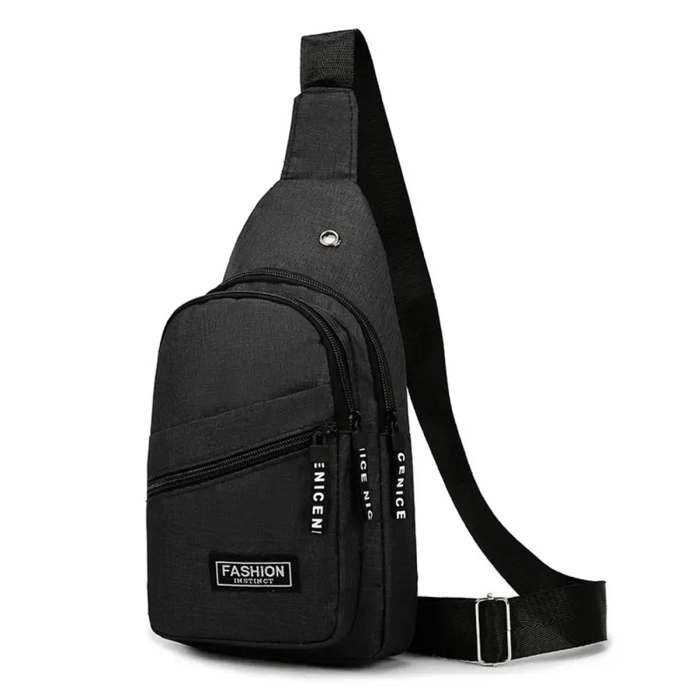 

Multifunctional Men Chest Bag New Waterproof Casual Oxford Cloth Shoulder Bag Sports Shoulder Bag Korean Style Messenger Bag