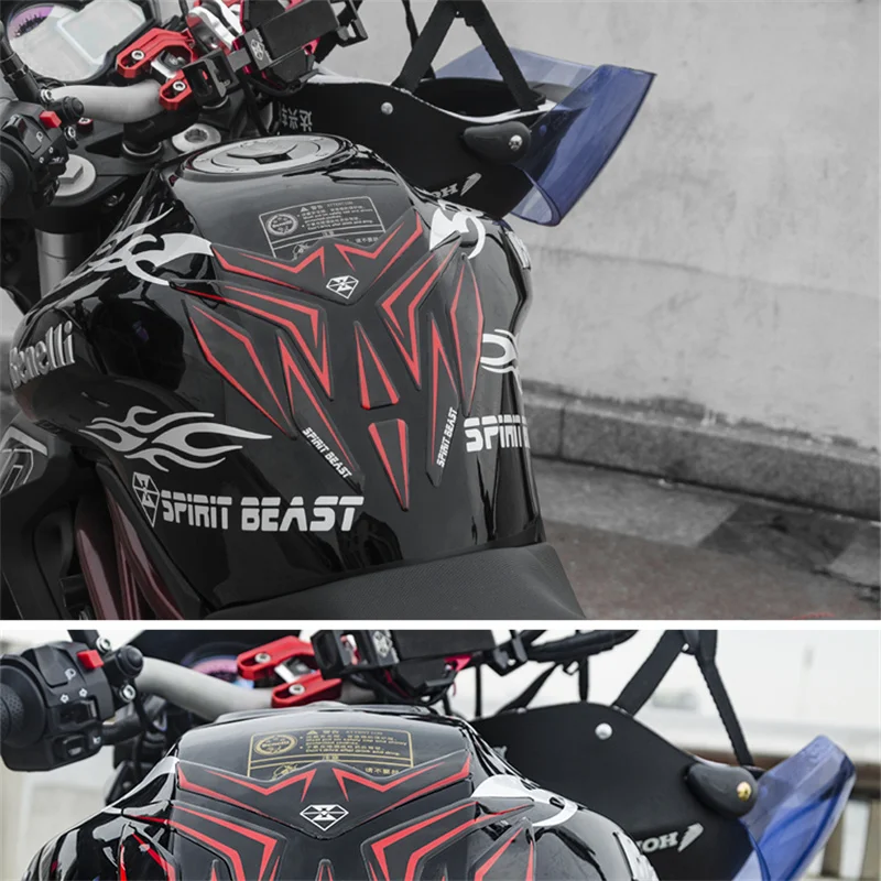 Spirit Beast 오토바이 연료탱크 커버 탱크패드 오토바이 반사스티커