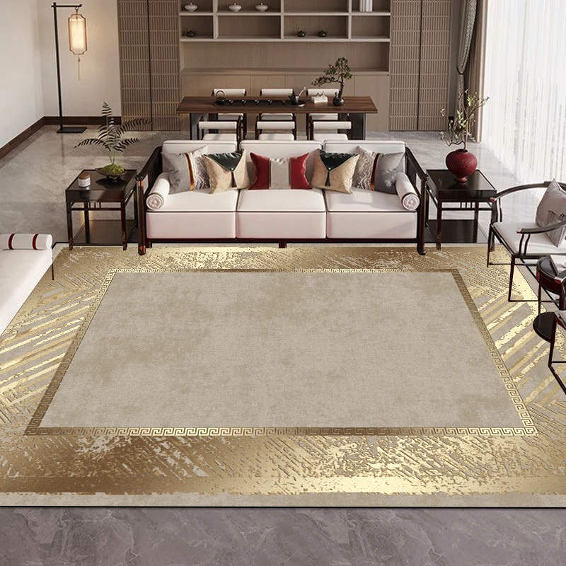 Modern Decoration Luxury Golden Carpet Living Room Home Sofa Large Area Rugs Washable Bedroom Cloakroom Soft Floor Mat Anti-slip 2