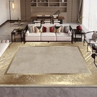Modern Decoration Luxury Golden Carpet Living Room Home Sofa Large Area Rugs Washable Bedroom Cloakroom Soft Floor Mat Anti-slip 2