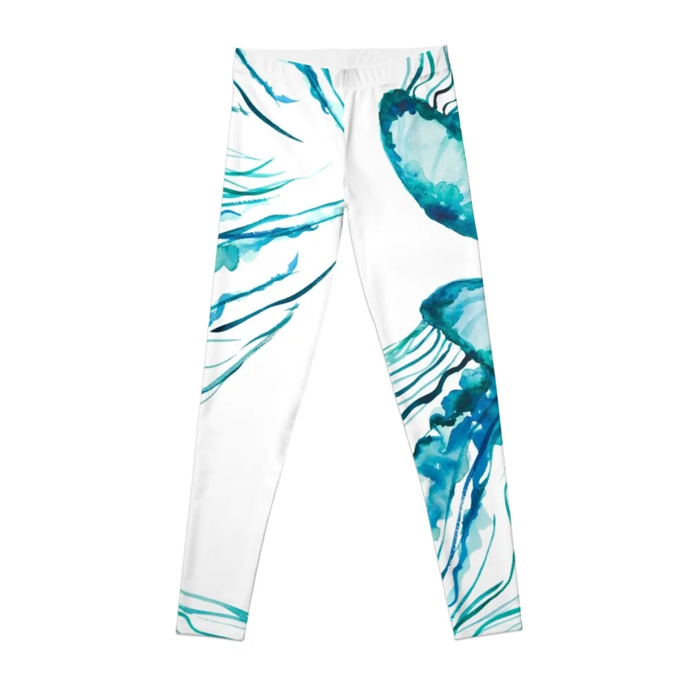 

Watercolor Jellyfish Leggings Sports pants for Leginsy push up gym's sportswear sports woman gym Womens Leggings