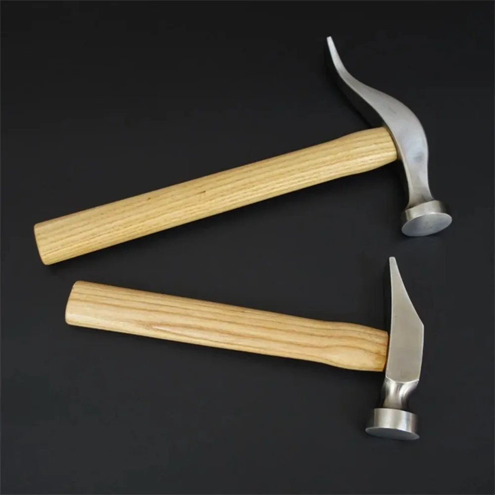 Leather Upper Handmade Hammer With Wooden Handle For Tapping Over Hand Stitches Lacing Remmending Shoe Lightweight Making Tool 3