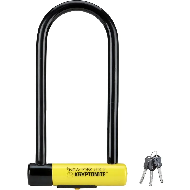 

Kryptonite LS Bike U-Lock, Heavy Duty Anti-Theft Security Bicycle Lock Sold Secure Gold, 16mm Long Shackle with Keys, Ultimate